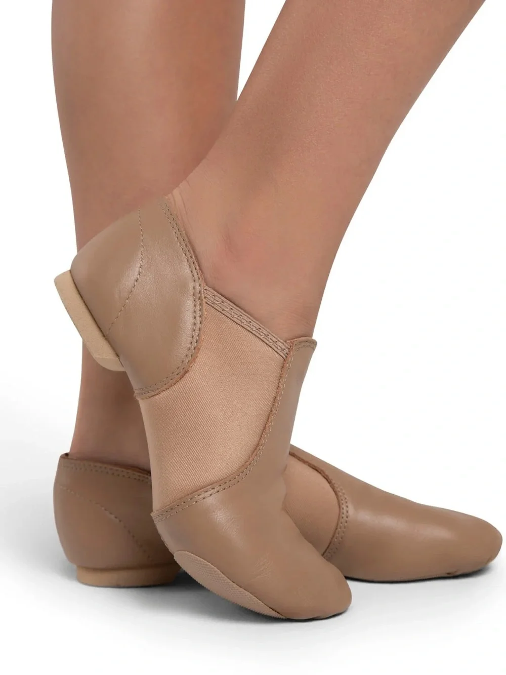 Child TAN Slip-On Leather Jazz Shoe- NEW multiple sizes available